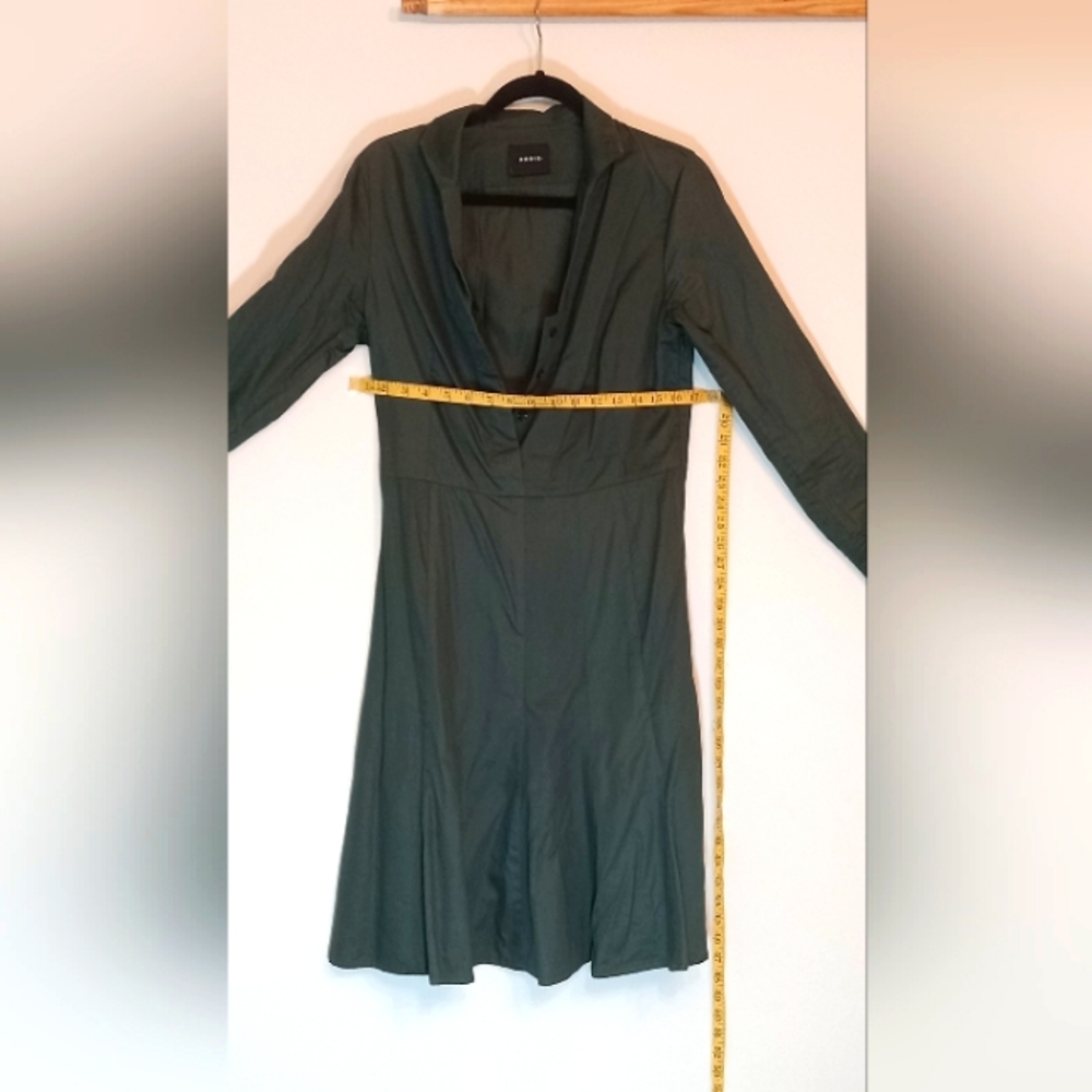 Akris Dark Green Cotton Shirtdress